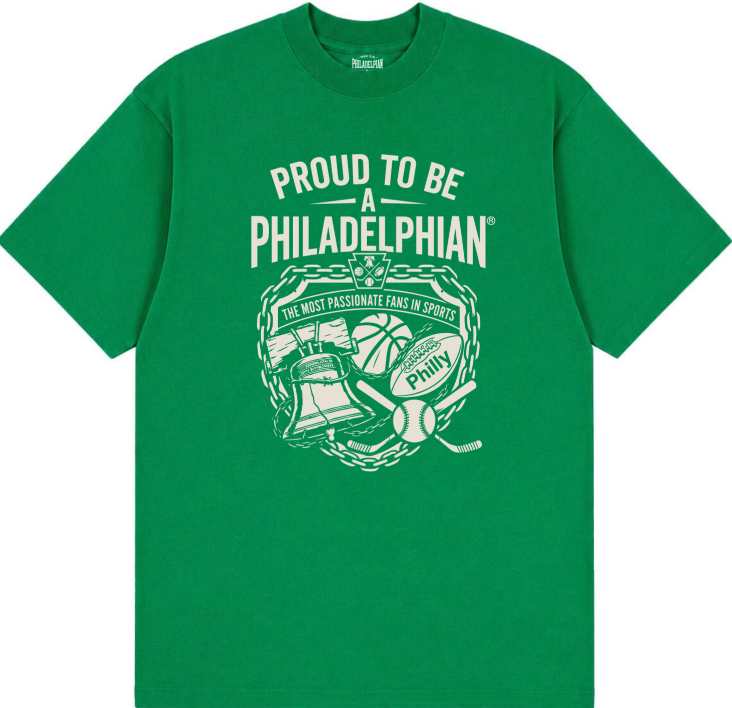 Green Philly sports tee